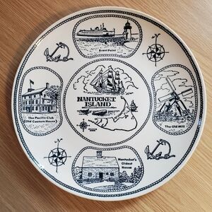 Nantucket Island Seven Seas Gifts Souvenir‎ Decorative Plate Vintage